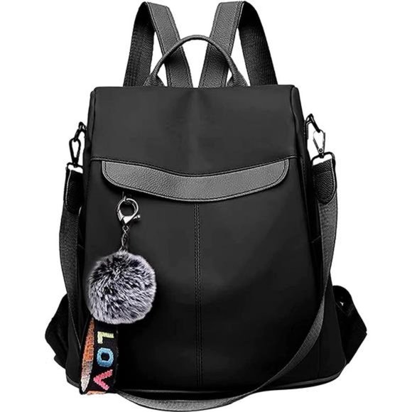 Handbags - Backpack Purse for Women Waterproof Paint Black